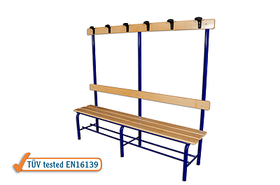 Panca spogliatoio con portaborse 150 cm - Attrezzature palestre