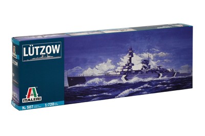 Italeri 507 1/720 Scale Military Model Kit WWII German Heavy Cruiser Lutzow
