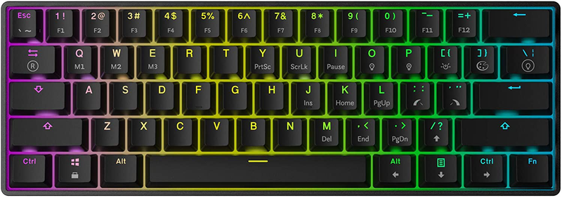 Mizar MZ60 Luna Hot Swappable Mechanical Gaming Keyboard - 61 Keys Multi Color R