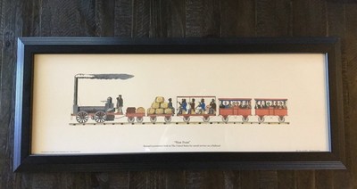 Framed Train Print Perfect for Kids  rooms