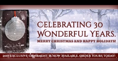 Rush Limbaugh Show 2017 Annual Ornament Wendell August Forge 30th Anniversary