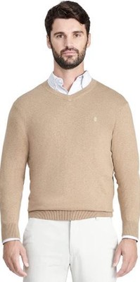 

IZOD Мужские Big - Tall Big and Tall Premium Essentials Solid V-образным вырезом, светло-коричневый, Camel heather