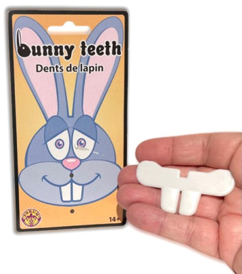 Funny BUNNY RABBIT BUCK TEETH Nerd Fake Plastic White Costume Adult Child Peter
