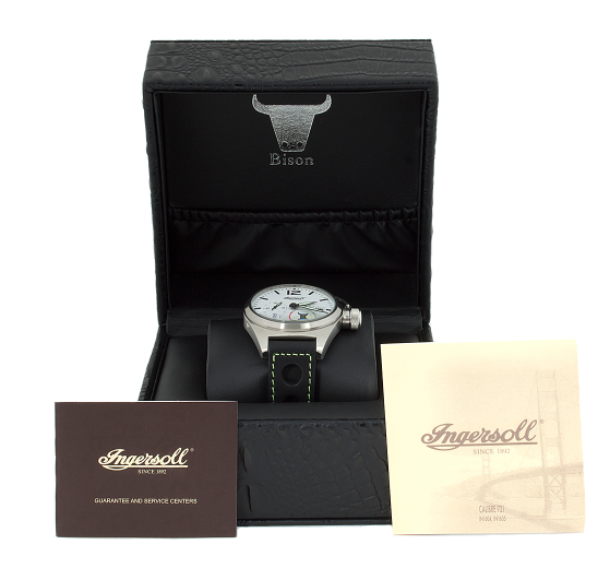 Pre-owned Ingersoll Rand Ingersoll 1892 // Bison No.4 In1605 Calibre 721 White Dial Men's Watch