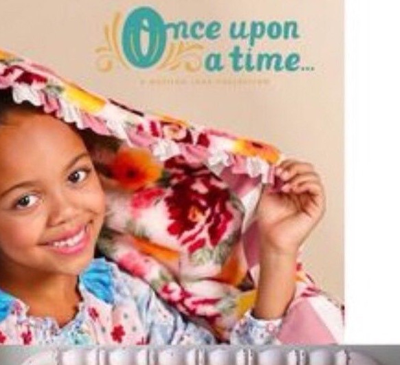 MATILDA JANE  Blanket Throw ONCE UPON A TIME Floral Soft 62 x 62 NWT In Bag