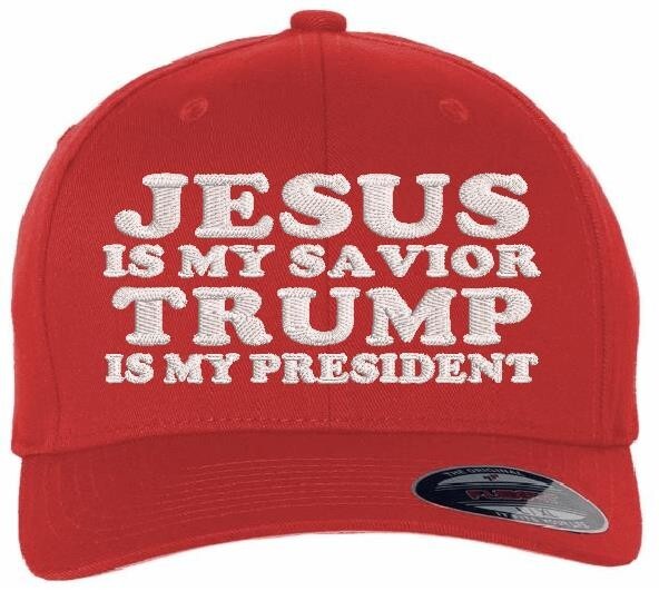 Jesus is my savior Trump is my President Flex Fit Embroidered Hat Trump 2025 Hat