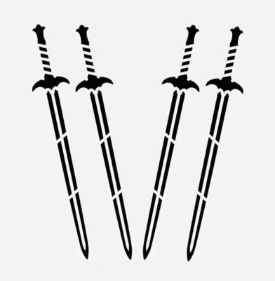 8''x9'' Clear Plastic Stencil - Sword (SD85)
