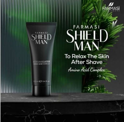 Farmasi Shield Man After Shave Lotion With Amino Acid Complex 3.4 fl.oz.  !NEW!