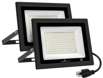LED Flood Light Outdoor 2 Pack GLORIOUS-LITE 50W LED Work Light 5000LM Bright