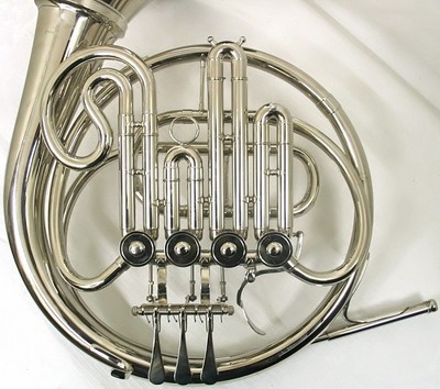 E.F. Durand Nickel Bb Key Single French Horn w/Case FH-900N