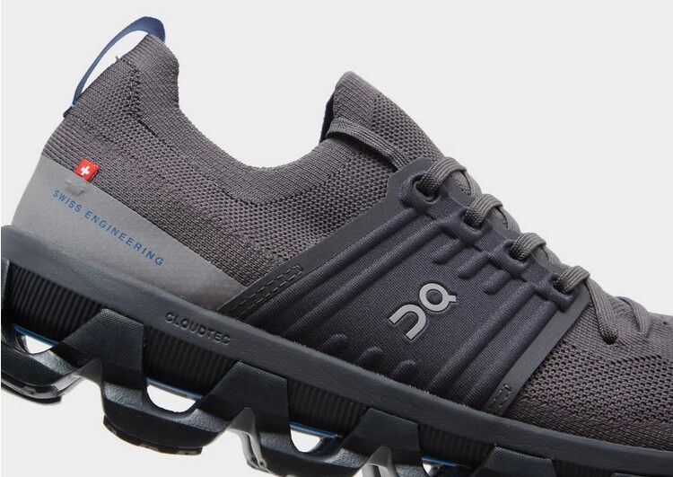 Pre-owned On Running Cloudswift Running Shoes In Asphalt, Silver And Black