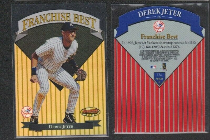 1999 BOWMAN'S BEST FRANCHISE REFRACTOR #6 DEREK JETER GEM