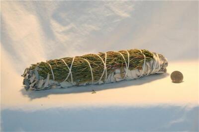 CALIFORNIA WHITE SAGE & CEDAR Smudging Sage for Burning 8 to 9 Inch Blend