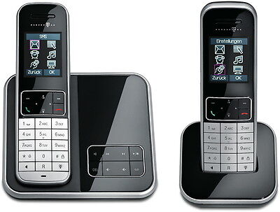 T-SINUS A605 Duo Schnurlos Telefon mit Anrufbeantworter 2 Mobilteile Design