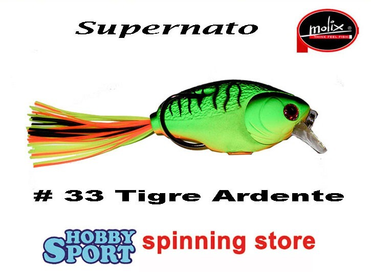 MOLIX SUPERNATO CRANK BAIT IBRIDO COL. 33 TIGRE ARDENTE  SPINNING BLACK BASS