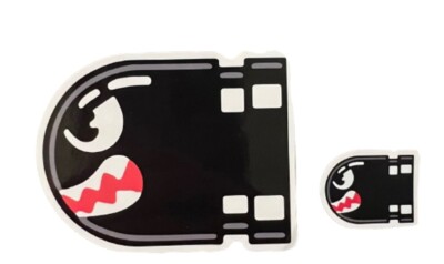 Super Mario Banzai Bill 2 Stickers 1 Large 1 Small for Laptop Car Skateboard Etc