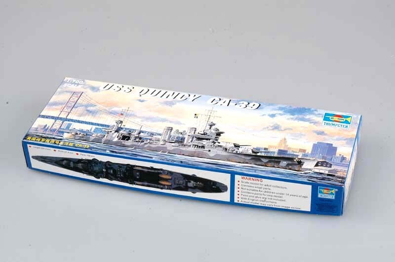 Trumpeter Modellbausatz USS Quincy CA-39 – Schwerer Kreuzer Im Maßstab 1/700 – Für Modellbauer & Sammler
