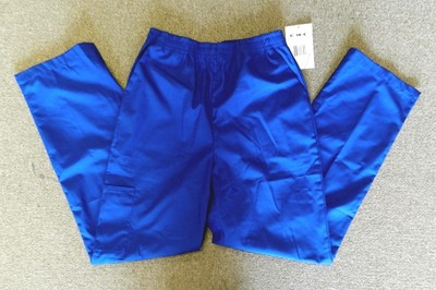 Scrub Pants XS Royal Blue Cargo Elastic Waist CHC Classix Uniform 00621 New