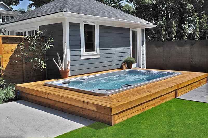 Swim SPA FIBERGLASS IN-GROUND or Above  Salt Water SPA By Alaglas  & Seaside