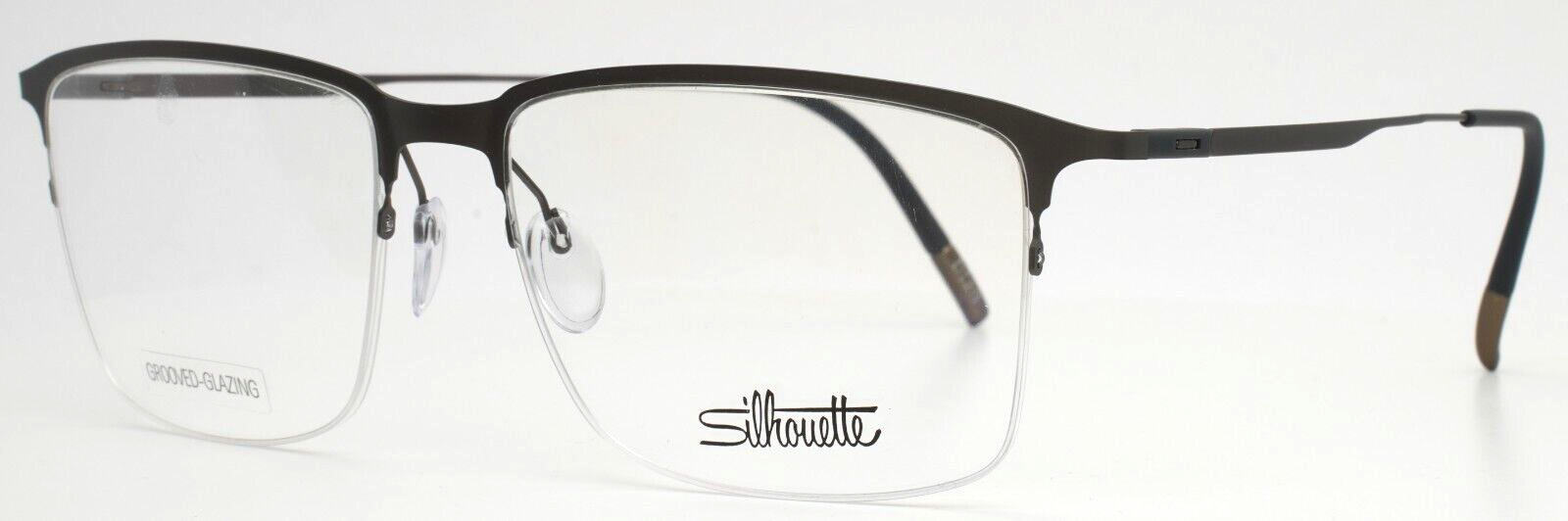 SILHOUETTE 5549 75 6560 Tech Grey Mens Square Eyeglasses 56-16-145 B:41