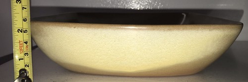 Frankoma Pottery Desert Gold Brown 8.25 Square Serving Bowl 5NS