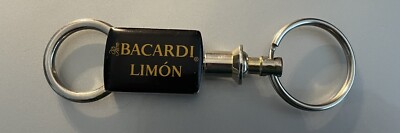 Bacardi Limon Rum Key Ring 3.5'' Rectangular Metal Keychain