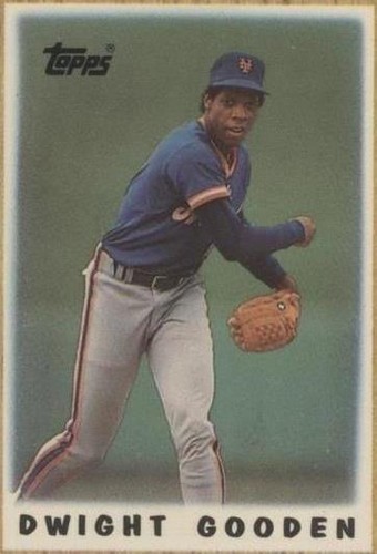 1987 Topps League Leaders Minis - Dwight Gooden #23