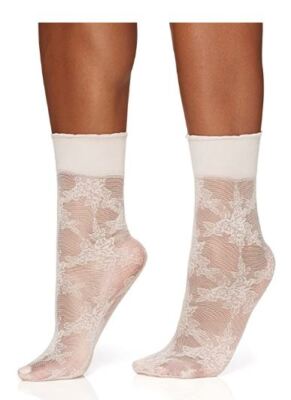 With Scalloped Top, White 9-12