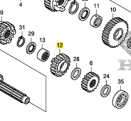 New OEM Honda 10-13 CRF250R Mainshaft Fourth 18T Gear