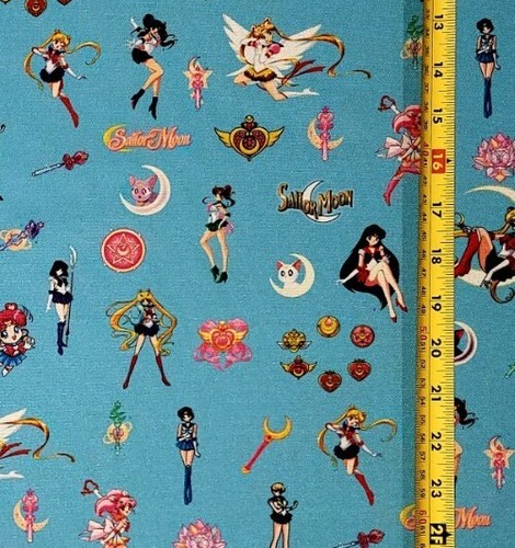 SAILOR MOON ANIME BLUE FABRIC (HALF-YARD OR 1-YARD) | eBay
