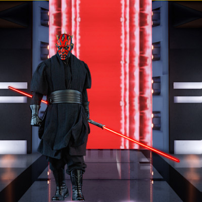 1/6 Darth Maul Backdrop 15''x15'' - For 1/6 Star Wars Darth Maul MMS Theed