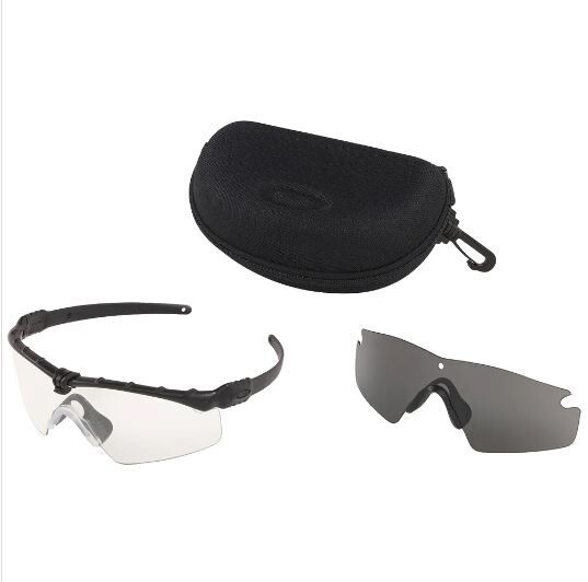 Pre-owned Oakley Si Ballistic M Frame 3.0 Black W/clear And Grey Lens Array (oo9146-03)