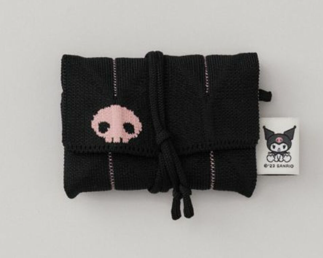 JOSEPH & STACEY SARIO Kuromi Lucky Pleats Knit Card Wallet