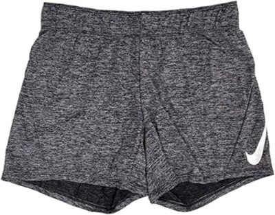 Nike Dry Women's Dri-Fit Attack Just Do It Training Shorts Black White SMALL