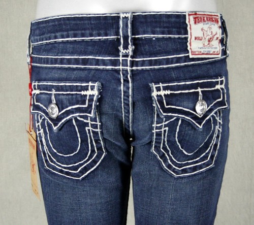 Pre-owned True Religion Jeans Women's Joey Super T Dusty Skies Dark Wash Flare 10503nbt2