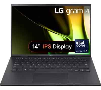 LG gram 14 14Z90S-G.AR55A1 14" Laptop - Intel Core Ultra 5, 512 GB SSD, Black