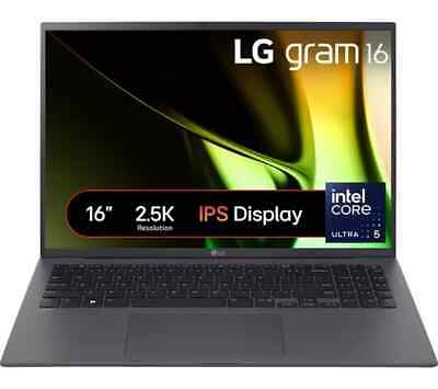 LG gram 16 16Z90S-G.AR56A1 16" Laptop - Intel® Core™ Ultra 5, Dark Grey