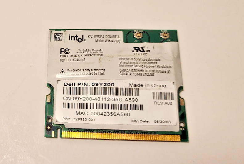 Amazon.com: Intel PRO 2100 U2027 WM3A2100 MiniPCI Wireless