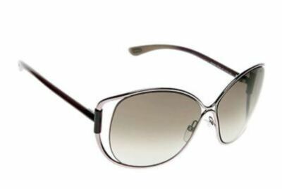 Pre-owned Tom Ford Emmeline Women's Violet Butterfly Gradient Sunglasses Tf 155 527 81f In Brown