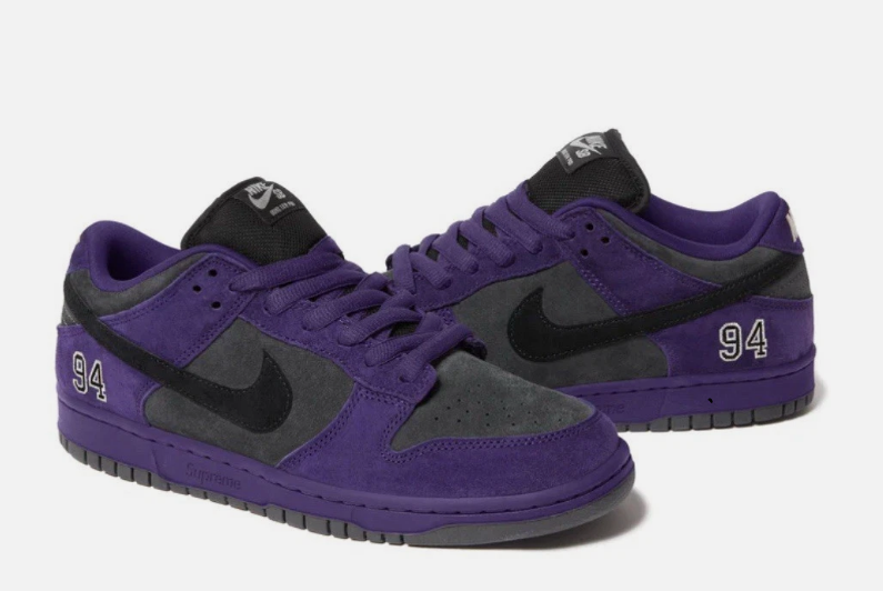 Supreme × Nike SB Dunk Low Ink Purple Supreme x Nike SB Dunk Low Ink HQ8487-500 | SneakerFiles
