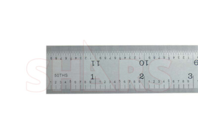SHARS 12" Rigid Ruler / Rule Steel 32nds - 100ths Precision Machinist 16R New 1}