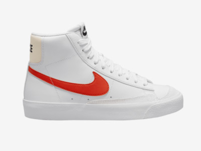Nike Blazer Mid '77 White Red Beige DA4086-110 Boys Girls GS Sz 4y-7y