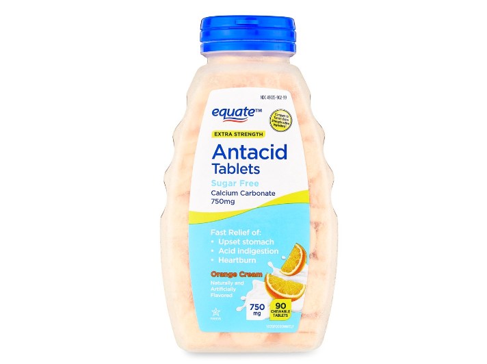 Sugar-free Antacid, Orange Cream Chewable Tablets, 750 Mg