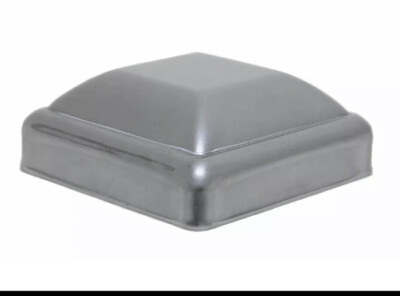 5  Square Pressed Steel Metal Dome Cap Steel 5x5  (For Steel Post) 1 Pc