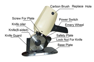 PreAsion Electric Cloth Cutter Rotary Blade Fabric Cutting Machine Electric Rota