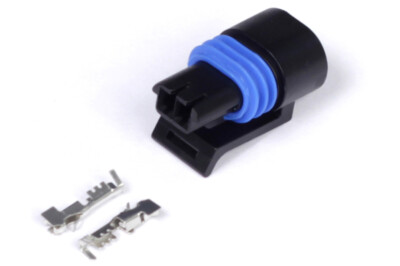 Haltech Plug & Pins Only for Delphi 2 Pin GM style Coolant Temp Connector Black