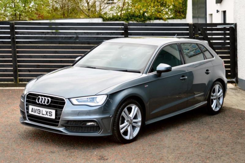 2013 AUDI A3 S LINE SPORTBACK 2.0 TDI 150 FASH 1 OWNER DAYTONA GREY