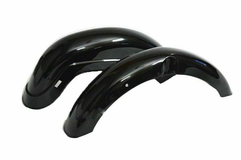 Fits Royal Enfield 350 Black Painted Mudguard Fender and Tool Box Set 