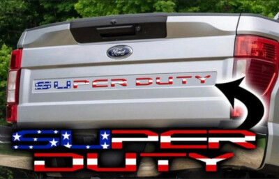 Fits 2020-2023 Ford Super Duty 3M USA Flag Tailgate Letter Overlay Decals