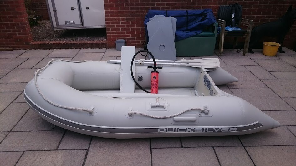 INFLATABLE DINGHY WITH OUTBOARD MOTOR , DINGHY TENDER RIB BOAT in